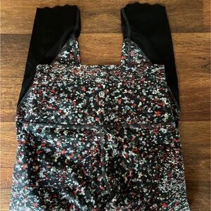 lululemon 25” Black Floral Leggings